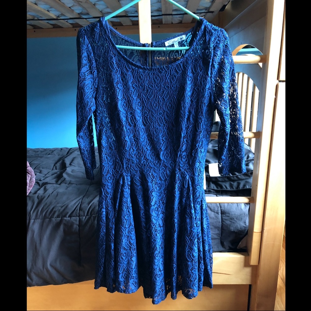 Navy blue lace dress